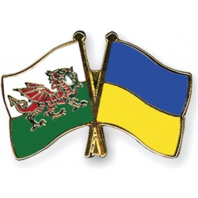 Odznak (pins) 22mm vlajka Wales + Ukrajina - barevný – Zbozi.Blesk.cz
