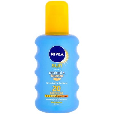 Nivea Sun Protect & Bronze Intenzivní spray na opalování Medium SPF20 200 ml – Zboží Dáma