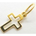Klenoty Budín Dámský zlatý přívěsek křížek ze žlutého zlata 585 01208 – Zboží Dáma