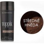 Toppik Hair Building Fibers Středně Zahušťovací vlákna na vlasy a vousy Hnědá 27 g – Zboží Dáma