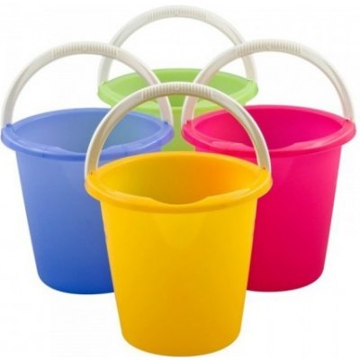 Spokar kbelík plastový s výlevkou, objem 10 l, různé barvy