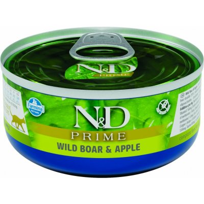 N&D Cat Prime Adult Boar & Apple 70 g – Hledejceny.cz