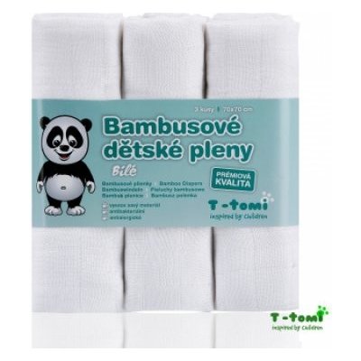 T-tomi bambusové BIO bez potisku Bílé 3 ks – Hledejceny.cz