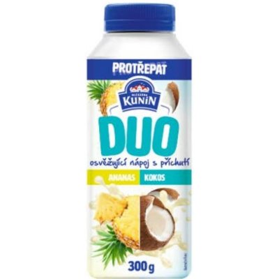 Mlékárna Kunín Duo zakysaný nápoj s příchutí ananas kokos 300g – Zboží Dáma