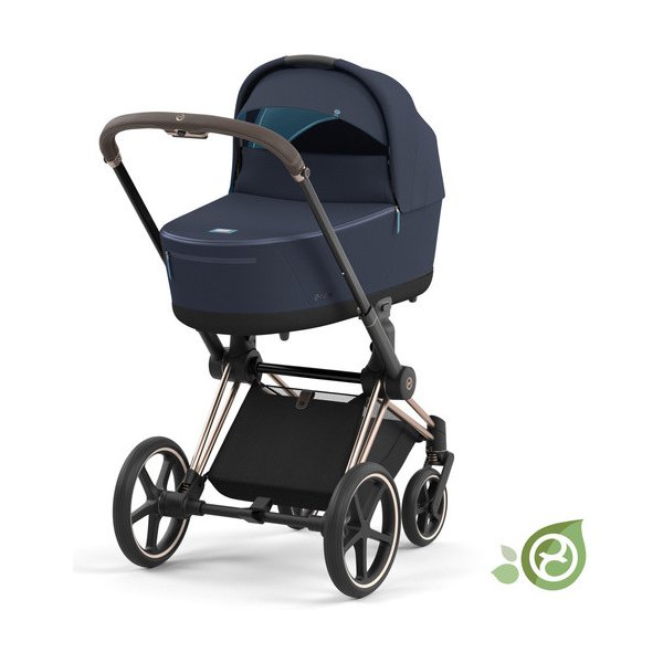 Kočárek Cybex e-Priam 3.0 Rám s Podvozkem Sedačky + Korba Conscious Green Leaf Eco Dark Navy 2023