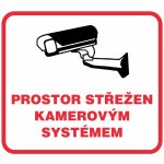 Walteco Prostor střežen kamerovým systémem 90x90mm, samolepka Množství: 10 ks , 20319BP2 – Zboží Dáma