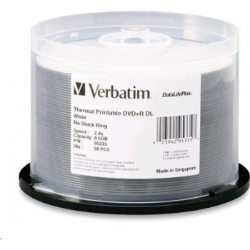 Verbatim DVD+R DL 8,5GB 8x, Printable, spindle, 50ks (43754)