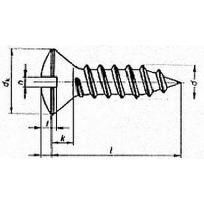 šroub do plechu 2.9x9.5 A2 NEREZ čočková hlava rovná drážka DIN 7973 – Zboží Mobilmania