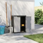 Omaxi Zahradní úložná skříň šedá a černá 65 x 37 x 85 cm PP 889012 – Sleviste.cz