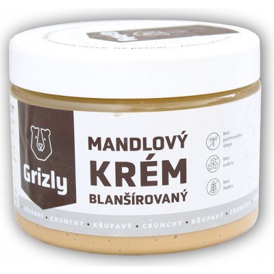 GRIZLY Mandlový krém bílý křupavý 500 g – Zbozi.Blesk.cz