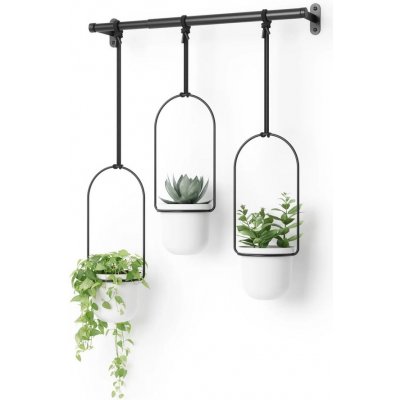 Závěsné květináče Triflora White Black - set 3 ks Umbra – Hledejceny.cz