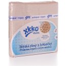 Plenka Kikko z biobavlny XKKO Organic 70 x 70 Staré časy natural 5 ks