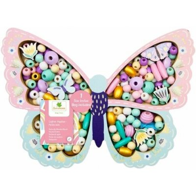 Sycomore Sycomore Dřevěné pastelové korálky, motýl – Sleviste.cz