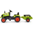 FALK Šlapací traktor 2041C Claas Arion s vlečkou a otevírací kapotou