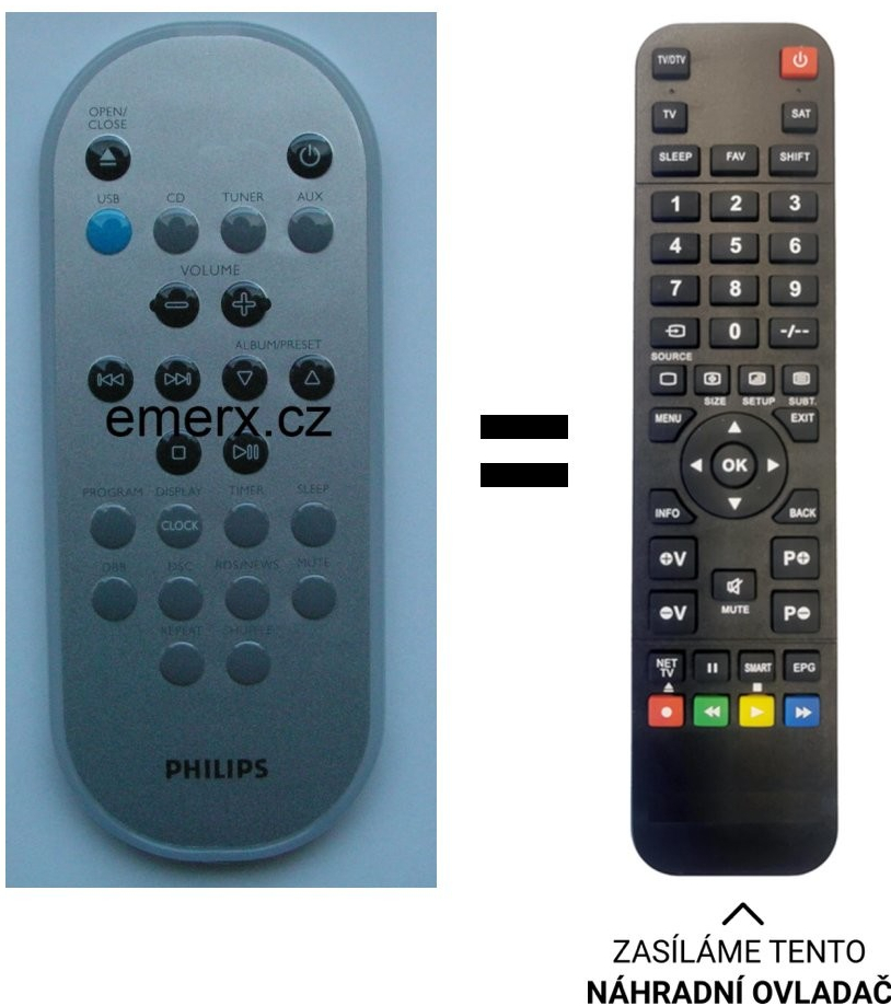 Dálkový ovladač Predátor Philips MCM275, 994000004797