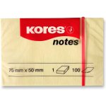 Kores samolepicí bloček 75 x 50 mm, 100 listů – Zboží Živě
