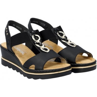 Rieker Sandály 67498 Černá – Zboží Dáma