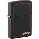 Zippo Mat benzínový te černý with & Border 26117 – Hledejceny.cz