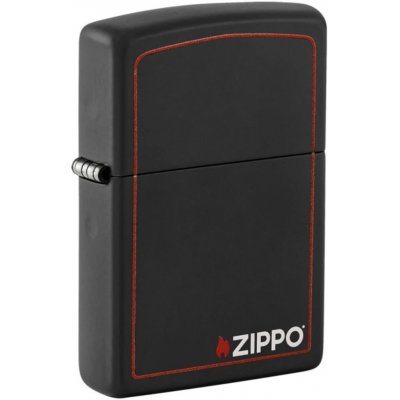 Zippo Mat benzínový te černý with & Border 26117 – Hledejceny.cz