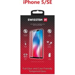 SWISSTEN FULL GLUE COLOR FRAME CASE FRIENDLY sklo pro Apple iPhone 5 SE bílá 54501713