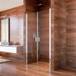 Lima sprchové dveře dvoukřídlé lítací do niky 90x190 cm, chrom, Point sklo – Zboží Mobilmania