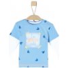 Dětské tričko s.Oliver tričko I´m whaley cute s dlouhým rukávem světle modré