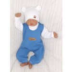 Z&Z 2-dílná soupravička body láclové kalhoty modrá – Zbozi.Blesk.cz