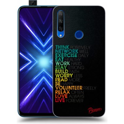 Pouzdro Picasee silikonové Honor 9X - Motto life černé – Zboží Mobilmania