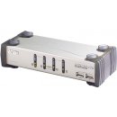 Aten CS-1734A KVM přepínač 4-port KVMP USB+PS/2, usb hub, audio, 1.2m kabely