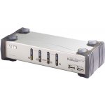 Aten CS-1734A KVM přepínač 4-port KVMP USB+PS/2, usb hub, audio, 1.2m kabely – Zbozi.Blesk.cz