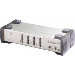 Aten CS-1734A KVM přepínač 4-port KVMP USB+PS/2, usb hub, audio, 1.2m kabely – Hledejceny.cz