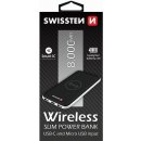 Swissten WIRELESS SLIM POWER BANK 8000 mAh USB-C INPUT