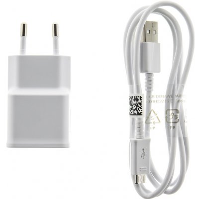 EP-TA50EWE + ECB-DU4AWE Samsung 8W Cestovní nabíječka + microUSB Datový Kabel White (OOB Bulk) 2435279