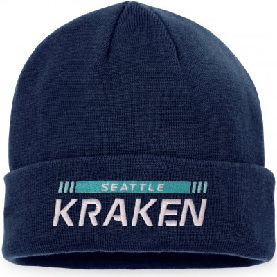 Fanatics zimní čepice Seattle Kraken Authentic Pro Game & Train Cuffed Knit Traditional Navy