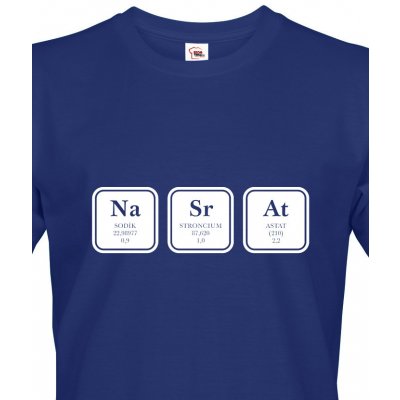 Bezvatriko tričko s potiskem NaSrAt modrá – Zboží Mobilmania