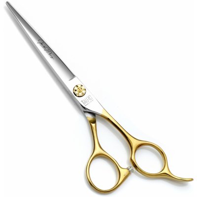 Tauro Pro Line Nůžky Janita Plunge rovné zlaté kroužky 16 cm – Zboží Mobilmania