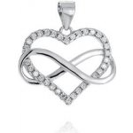 Nubis Stříbrný přívěšek srdce s nekonečnem NB 4243 – Sleviste.cz