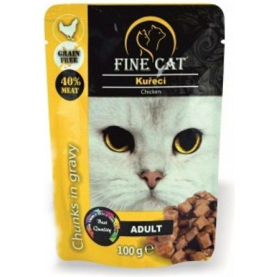 Fine Cat Grain-Free Adult kuřecí v omáčce 100 g – Sleviste.cz