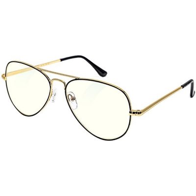 GLASSA Blue Light Blocking Glasses PCG 09, dioptrie: +1.00 černo zlatá – Zbozi.Blesk.cz