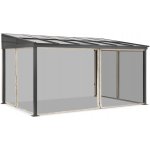 Garden Point Tarragona s moskytiérou Hliníkový přístřešek na terasu 4 x 6 m – Zboží Mobilmania