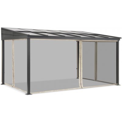 Garden Point Tarragona s moskytiérou Hliníkový přístřešek na terasu 4 x 6 m – Zboží Mobilmania