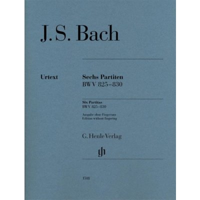 Johann Sebastian Bach Six Partitas BWV 825-830 Without Fingering noty na klavír – Hledejceny.cz