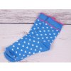CNB Berlin ponožky DE 54330 modrorůžové s bílými srdíčky