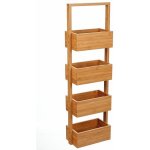 DekorStyle Koupelnový regál Caddy bambusový – Zboží Dáma