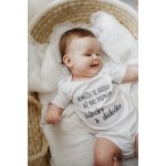 Černá na bílé Bodyčko Nemůžu se dočkat až vás poznám babičko a dědečku krátký ruk – Zboží Dáma