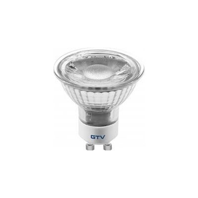 GTV LED, SMD 2835, STUDENÁ BÍLÁ, GU10, 5 W, AC 220–240 V, SKLO, VYZAŘOVACÍ ÚHEL 38*, 400 lm, 43 – Hledejceny.cz
