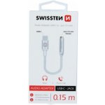 SWISSTEN Adapter Textile USB-C/Jack (samice) 0,15m – Zbozi.Blesk.cz