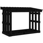 Shumee Dřevník masivní borovice 108 x 64,5 x 77 cm černý – HobbyKompas.cz