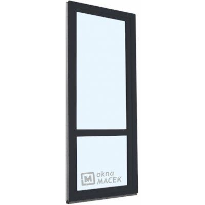 Knipping balkonové dveře 70 x 220 cm OS s příčkou a jednostrannou klikou madýlkem levé antracit/antracit – Zboží Mobilmania