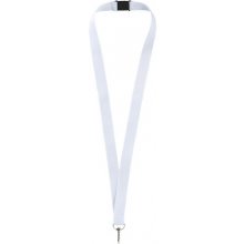 Šňůrka na krk Lanyard Lago s rozepínací pojistkou Bílá